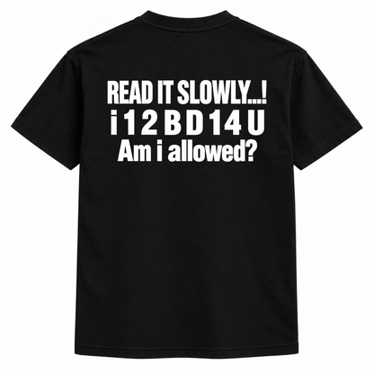 Read It Slowly I 1 2 B D 1 4 U Shirt